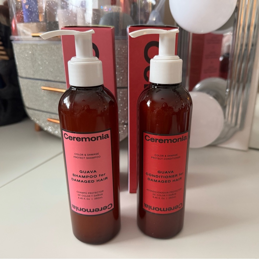 Ceremonia Guava Shampoo and Conditioner Set Color Damage Repair